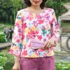 ZANZEA Women Casual Round Neck 3/4 Sleeve Summer Floral Blouse
