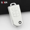 For Mazda Demio 2 3 5 6 M3 M5 M6 Cx-5 Cx7 Cx9 Rx8 Mx5 Mpv 2 3 Buttons Soft Tpu Car Remote Flip Key Case Cover Holder Keychain