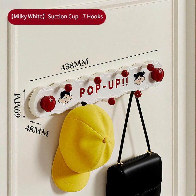 

Dopamine Rotating Suction Cup Multi-link Hook Home-use Multi-functional Door-mounted Self-tightening Adhesive Hook Storage Rack 1pcs молоко, білий колір