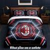 AC Milan Design Pościel Zestaw pościeli 1 poszewka na kołdrę + 2 poszewki na poduszki Miękka oddychająca domowa pościel