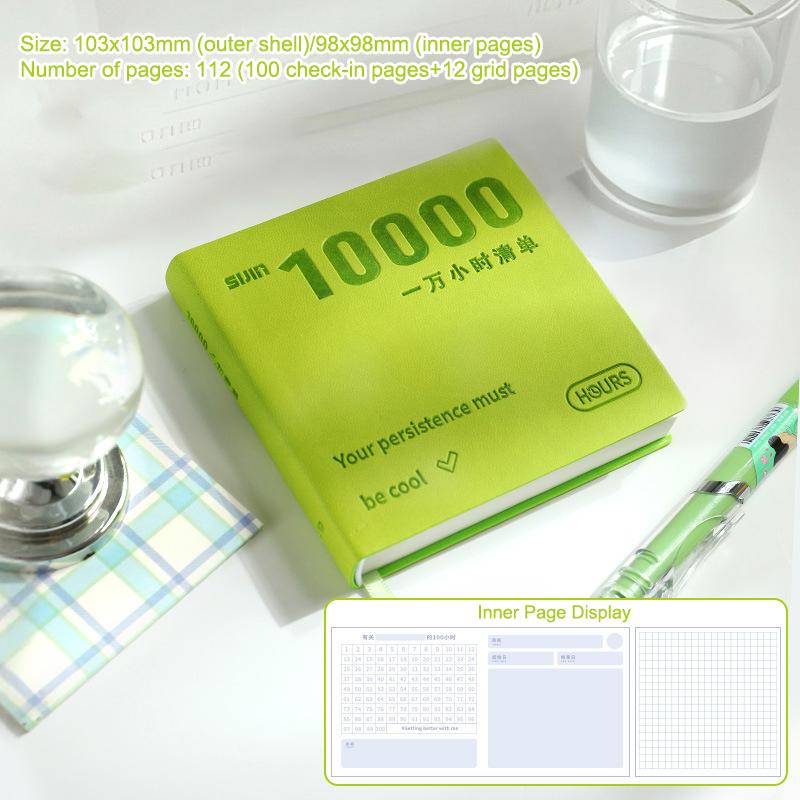 Self-Discipline Checklist Notepad Pocket Diary 10000 Hours  Notebooks Portable Notebook Office School Stationery Supplies