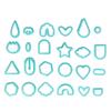 24pcs Green Clay Earring Cutters Various Shapes Boho Clay Cutters  Earrings Making