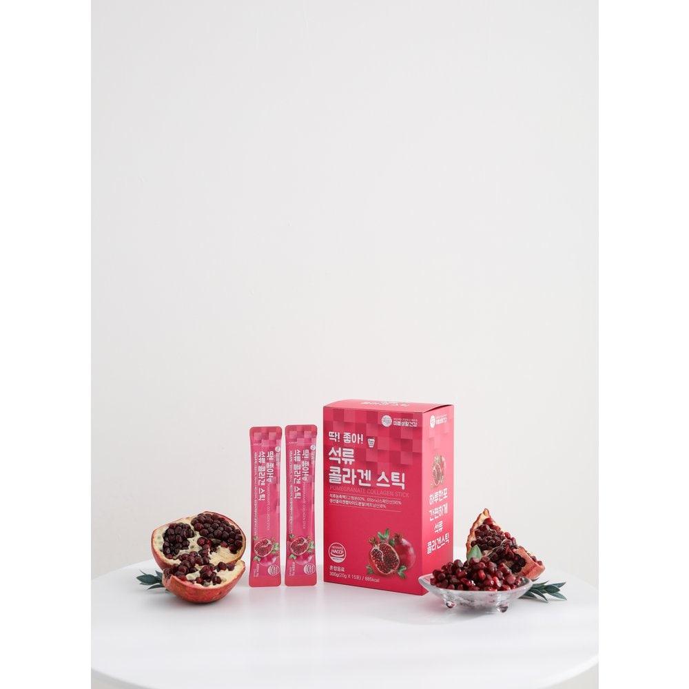 Just Right Pomegranate Collagen Jelly Stick 20g 1 Box (60 Packs Total)
