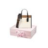 Coach Field 22 Badge Decorated Vertical Leather Tote Bag Women tote White Brown C3461-B4CAH