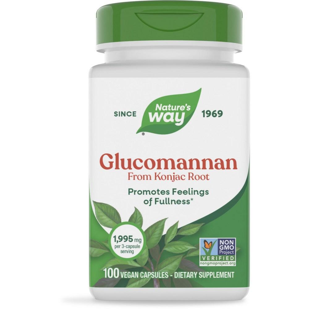 Nature's Way Glucomannan Konzac Root 665mg Vegetarian Capsules 100 Tablets 1 Pcs