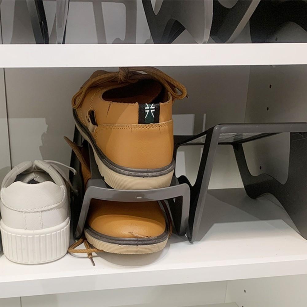 Double Layer Shoe Slots Organizer Orderly Organization Shoes Organizer Durable Shoes Rack