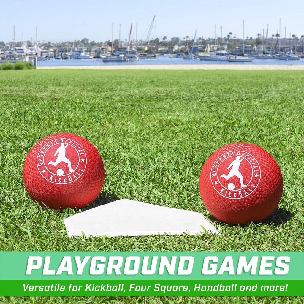 Official GoSports Kickball with Pump (2-Pack) 10-Inch