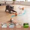 Smart Interactive Pet Ball 3 Mode Automatic Active Dog Rolling Ball with Chew Rope Rechargeable Moving Cat Toy Ball Pet Supplies