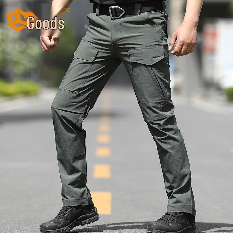 Męskie spodnie taktyczne szybkoschnące Angken - Ultracienkie, oddychające spodnie bojowe z wieloma kieszeniami na wiosnę/lato.