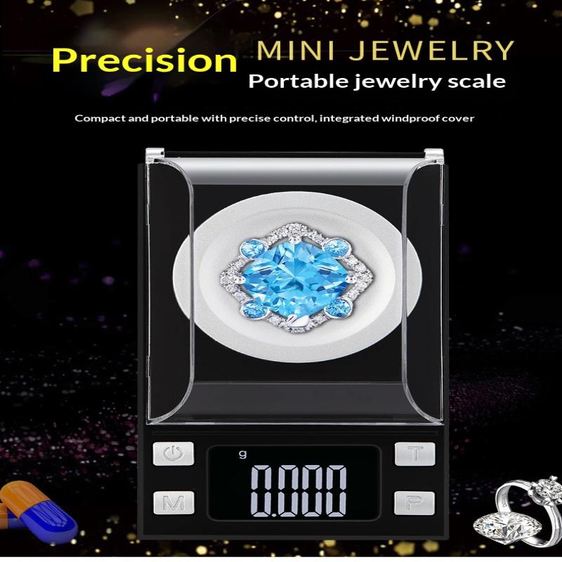 High Precision 0.001G Jewelry Pocket Scale Digital Carat Diamond Milligram Weighing Balance For Ingredients And Gems