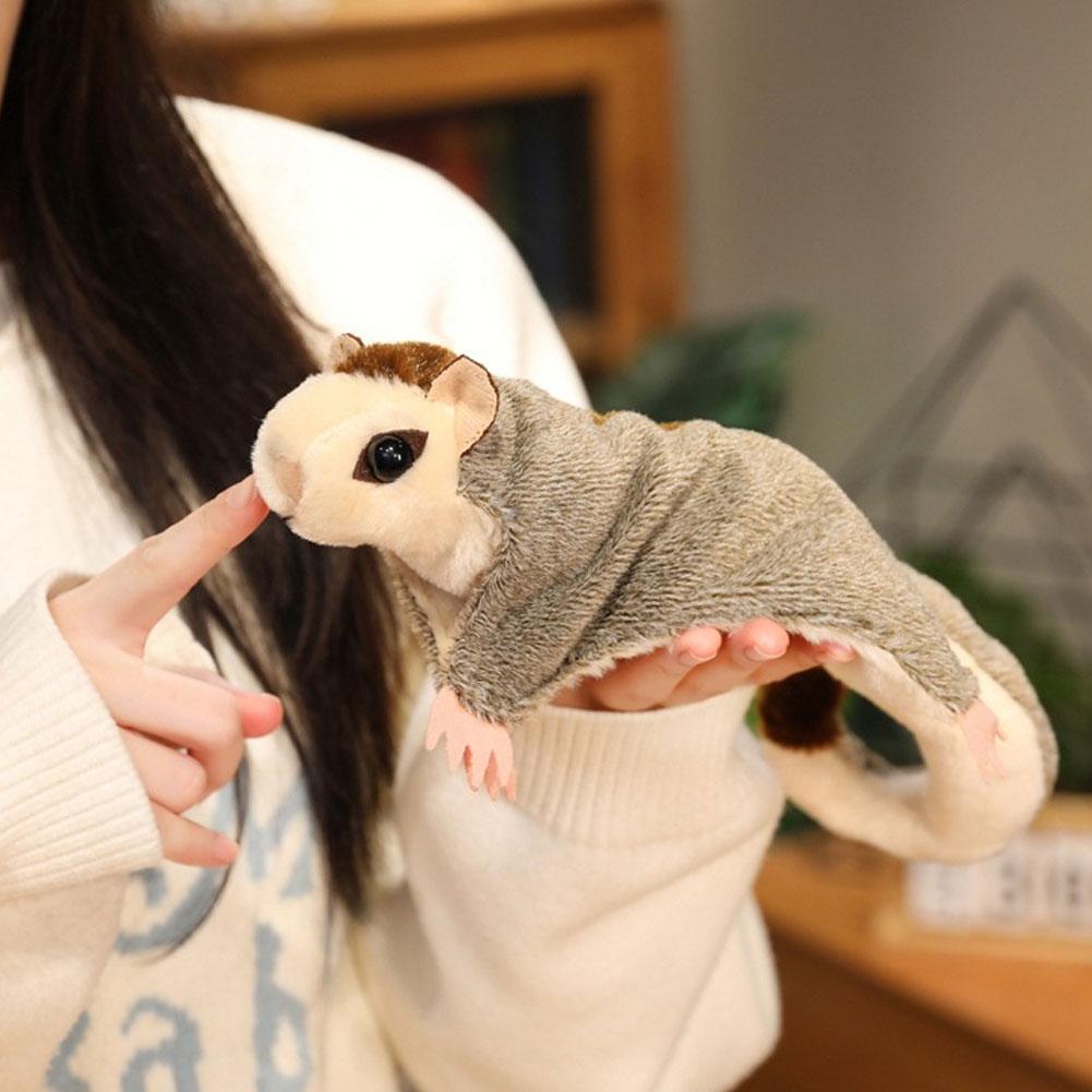 Cute Sugar Glider Plush Toys With Magnetic Attachment Cozy Soft Flying Mouse Hand Center Pets Funny Gift Creative Home Decor
