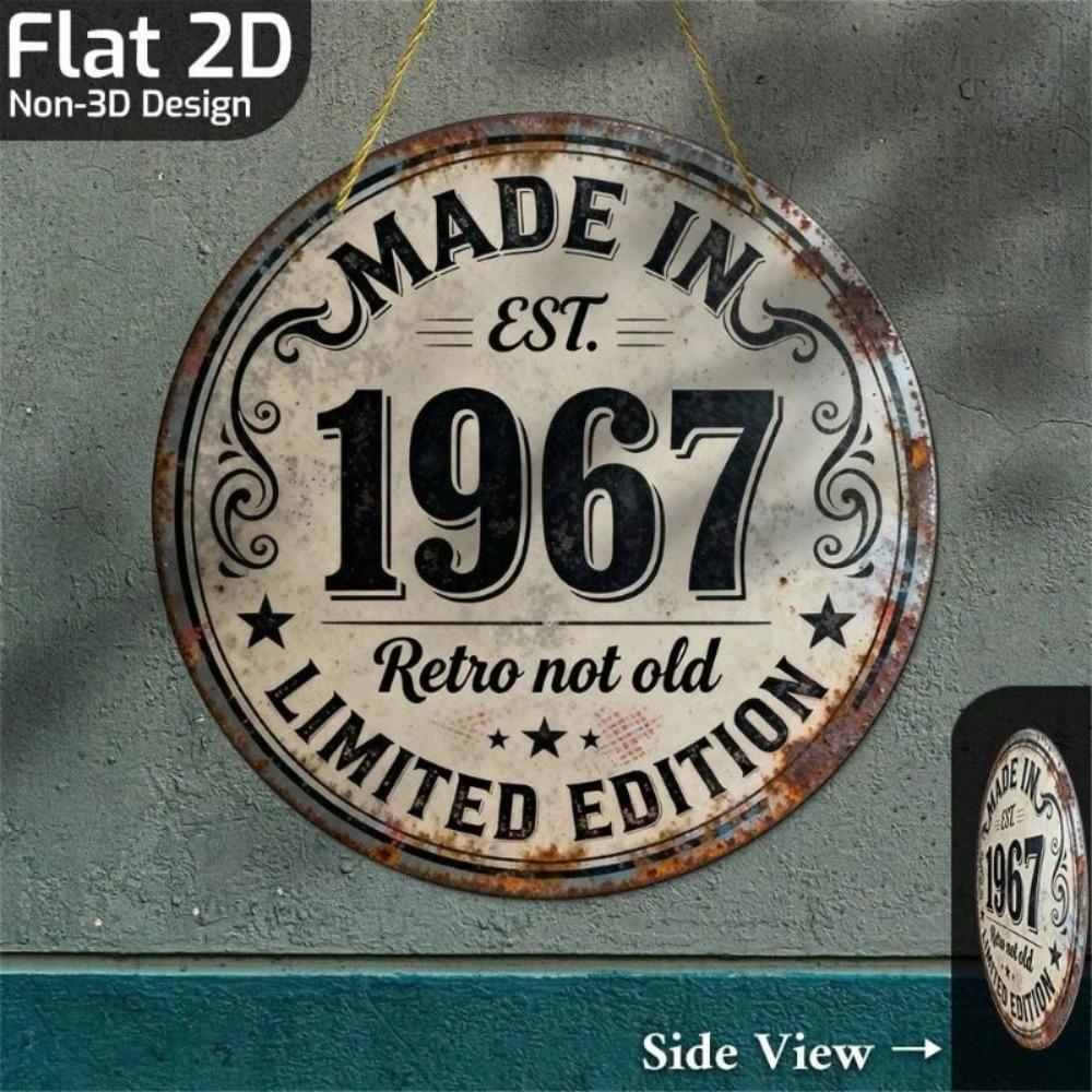 Vintage Metal Sign 20x20cm Retro Wall Decor for Garage Bar Party Gift