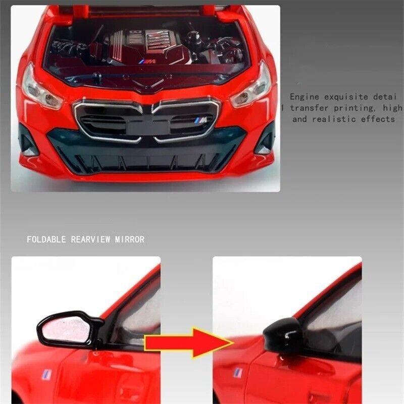 1/24 BMW I5 M60 Diecast Alloy Modelo Luxy Toy Car Som Luz Kid X-MAS Toy Presente
