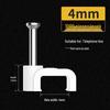 Steel Nail Round Plastic Cable Clip for Wire Management and Network Organization