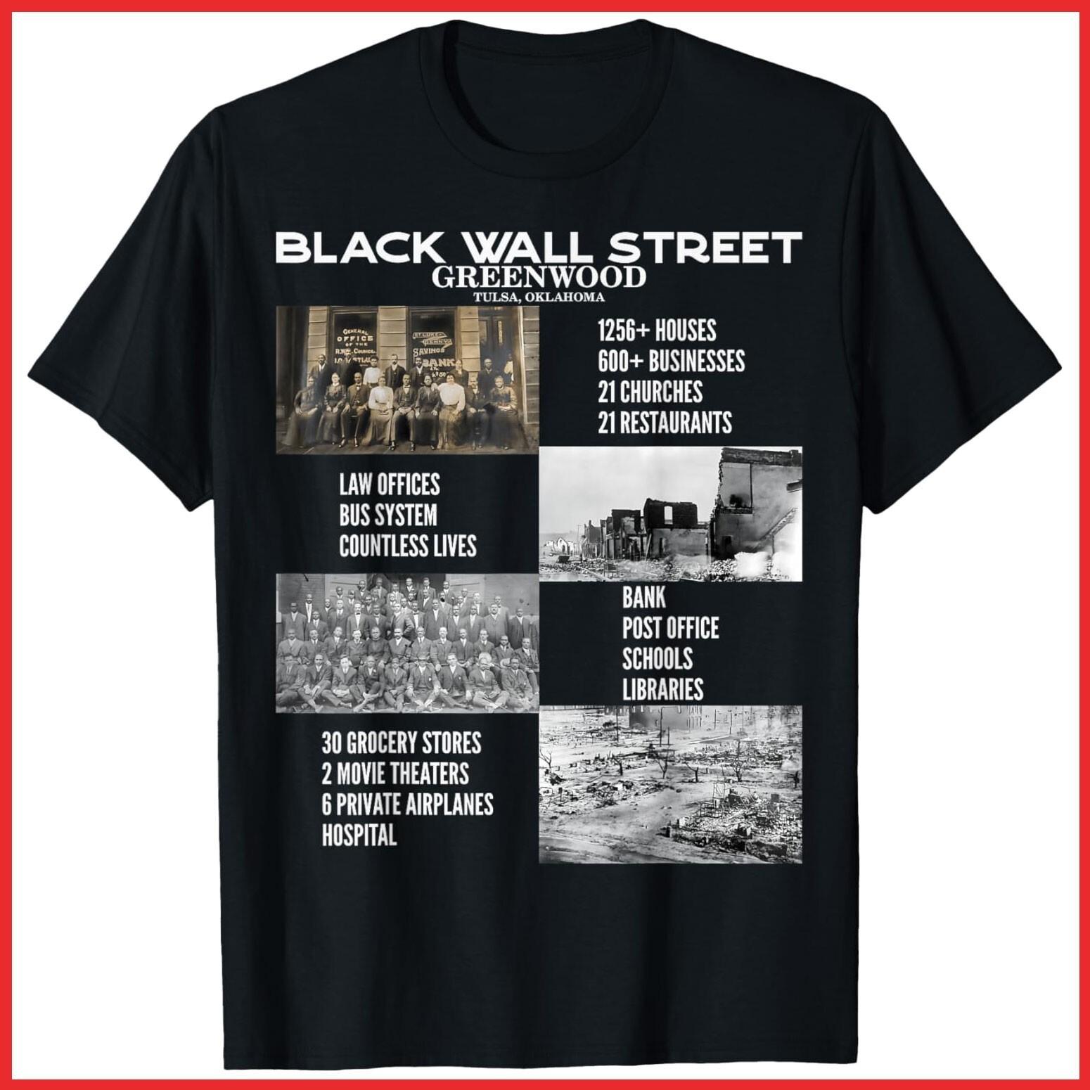 Vintage Black Business Black History Month Black Wall Street Black T-Shirt S-5XL XXXL