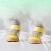 4pcs/set Anti-slip Mesh Dog Shoes Wear-resistant Pet Sneakers Dog Going Out Shoes Dogs Boots  Autumn