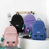 Four-Piece Backpack Set Student Schoolbag Women's Solid Color Backpack