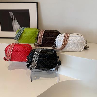 New Niche Textured Women's Crossbody Bag Simple Diamond Pillow Bag Fashion Trendy Retro One-shoulder Small Square Bag