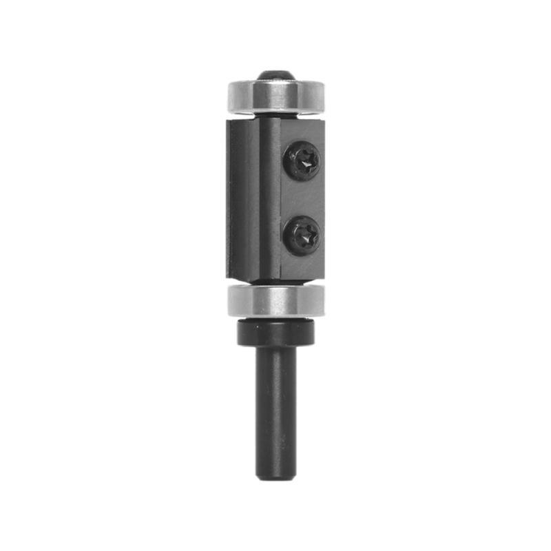 Reversible Plates Flush Cutter 8 mm Shank, Flush Cutter with 2-Sided Interchangeable Carbides Flush Trimming Router Bit