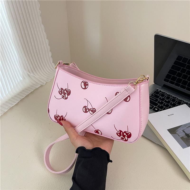 New Cherry Crossbody Bag Crescent Bag Fashion Underarm Bag Versatile Bag Shoulder Bag Underarm Bag Women's Bag