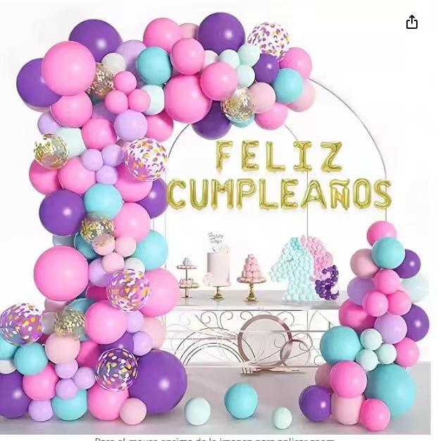 

Воздушный шар для вечеринки по случаю дня рождения, свадебная сцена, композиция, моделирование цепочки из воздушных шаров, комбинированный набор, пакет для украшения фона Set as shown