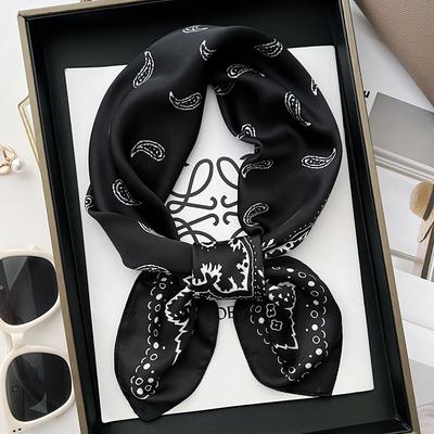 Classic Paisley Square Scarf Korean Style Versatile Neck Neckerchief Bag Decoration