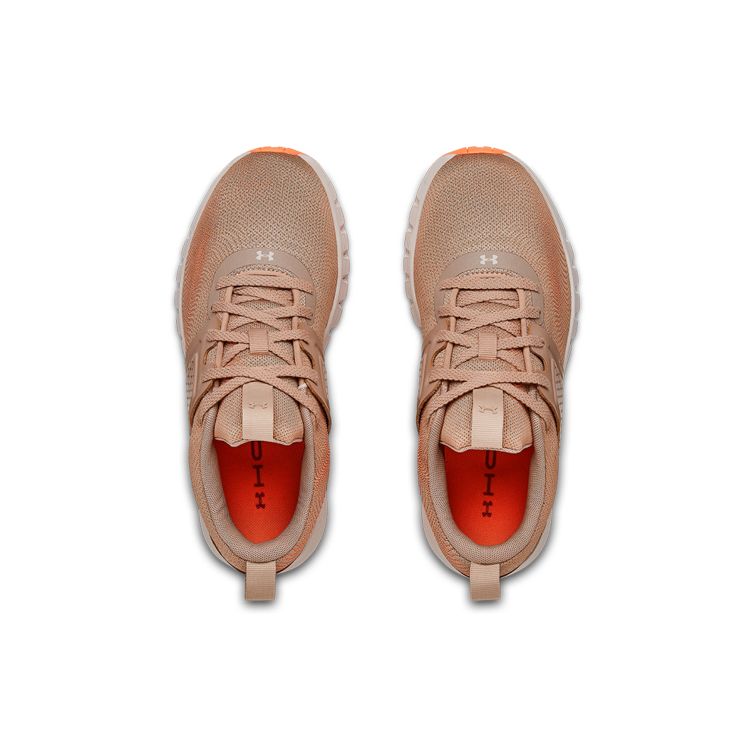 Under Armour HOVR CTW Mojave Dawn PU Cushioning Low Top Casual Running Shoes Women sneaker Blush-Brown 3022512-200