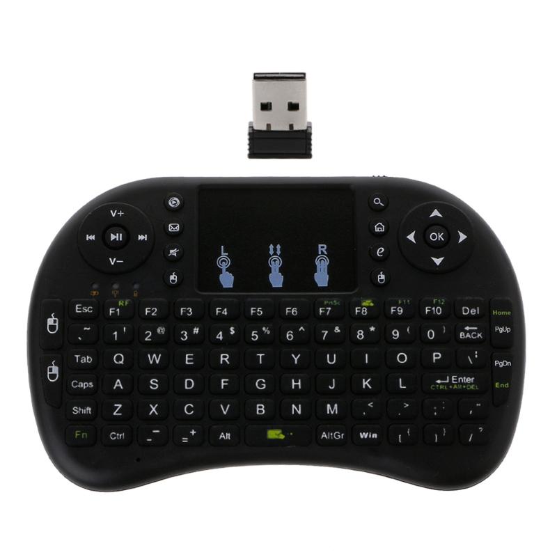 

2.4GHz Wireless i8 Keyboard Touchpad Fly Air Mouse English Keypad For Androids TV PS-3 Mini Keyboards 92 Keys Handheld 1