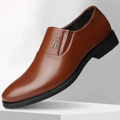 Spring Autumn Dress Shoes Man Leather Casual Business Cheap Clearance Party Suit Gentleman 39 2025 Trend New Social Shoe for Men