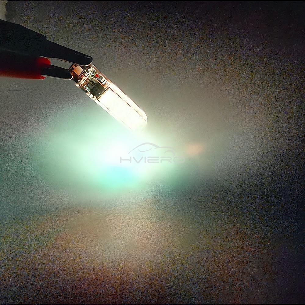 2X T10 W5W 5050 6SMD RGB LED Bulb Car Atmosphere Clearance Lamp for Door Reading Dome Interior Lighting with Remote Control 12V Dome Lights 6