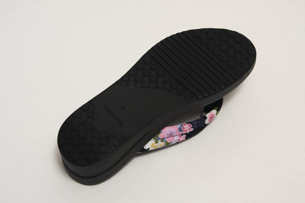 Hasegawa Sandalen mit japanischem Muster mit Urethan-Sohlen, hergestellt in M Damen, Japan, Marineblau/Größe