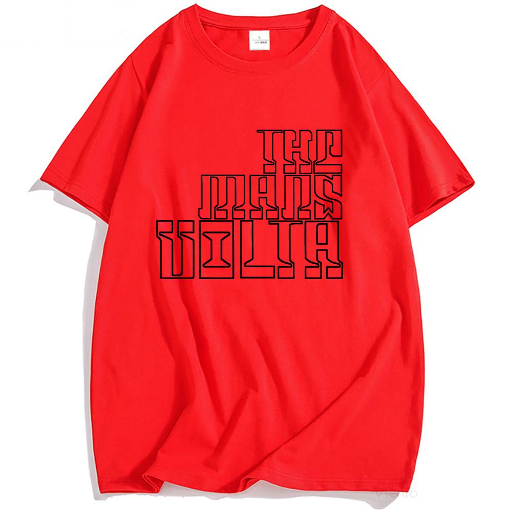 THE MARS VOLTA Logo Aufdruck T-Shirt Grafikbekleidung Lässig Locker Kurzarm T-Shirts Mode Herren Damen T-Shirt Unisex
