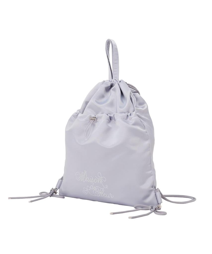 Maison de FLEUR Gathered Ribbon Size F Knapsack, Gray,