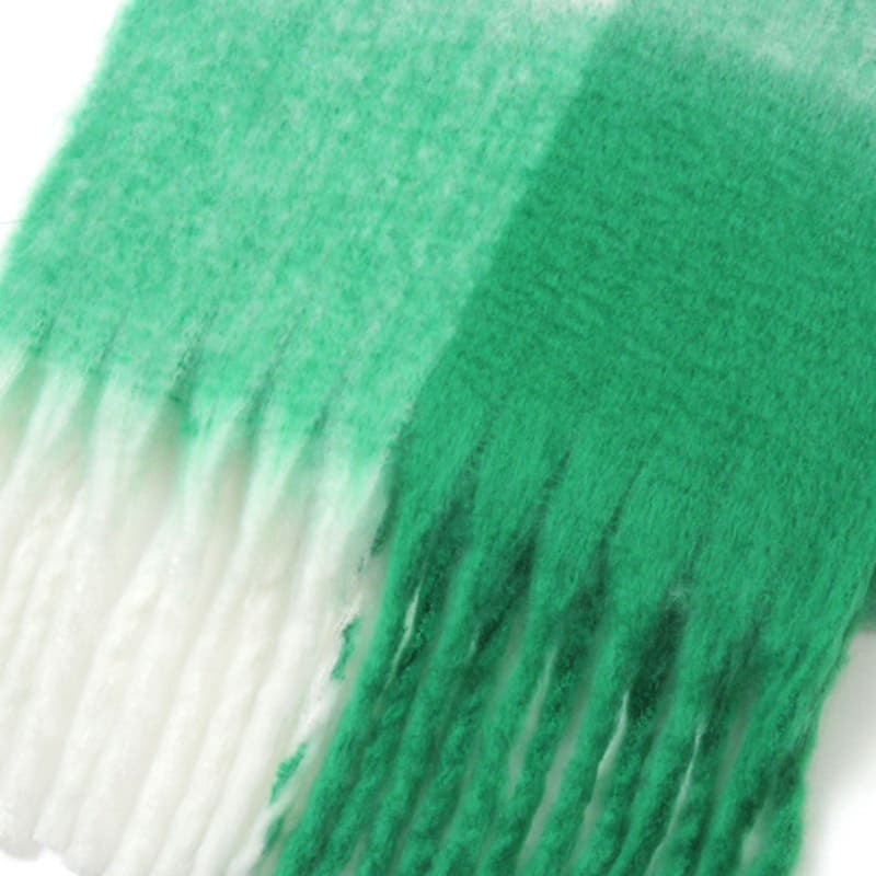 GRAVER [UNISEX] Logo Embroidered Big Check Bold Long Muffler_5 Colors