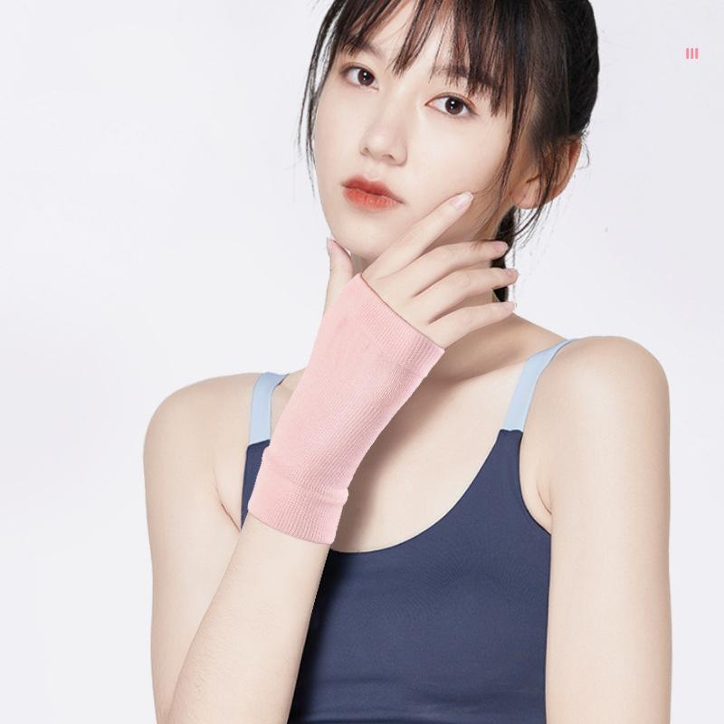 1Pair Wrist Support Sleeves Women Sports and Fitness Palm Protectors Sprains Joint Pain Braces Carpal Sprain Prevention Gear