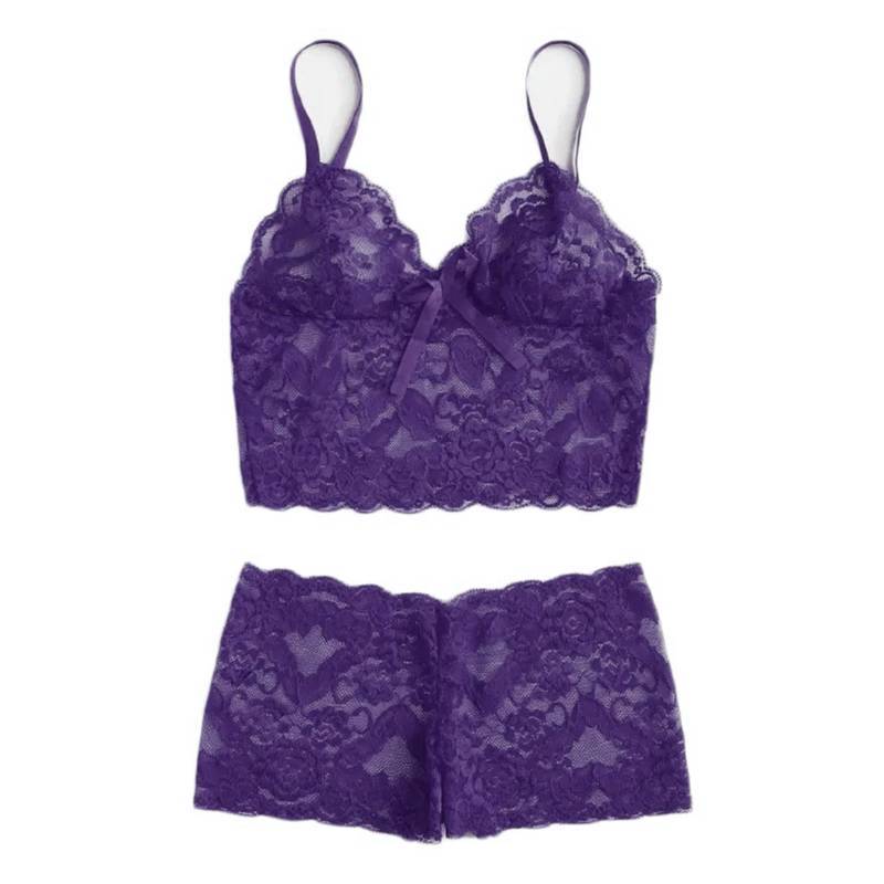 Erotic Lace Lingerie Set With Sheer Tulle And Adjustable Straps For Romantic Nightwear