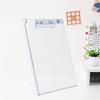 Acrylic Clipboard with Measuring Scale and Pen Clip 12.8x9In Standing Desk Clipboard Conference Writing Board for Office
