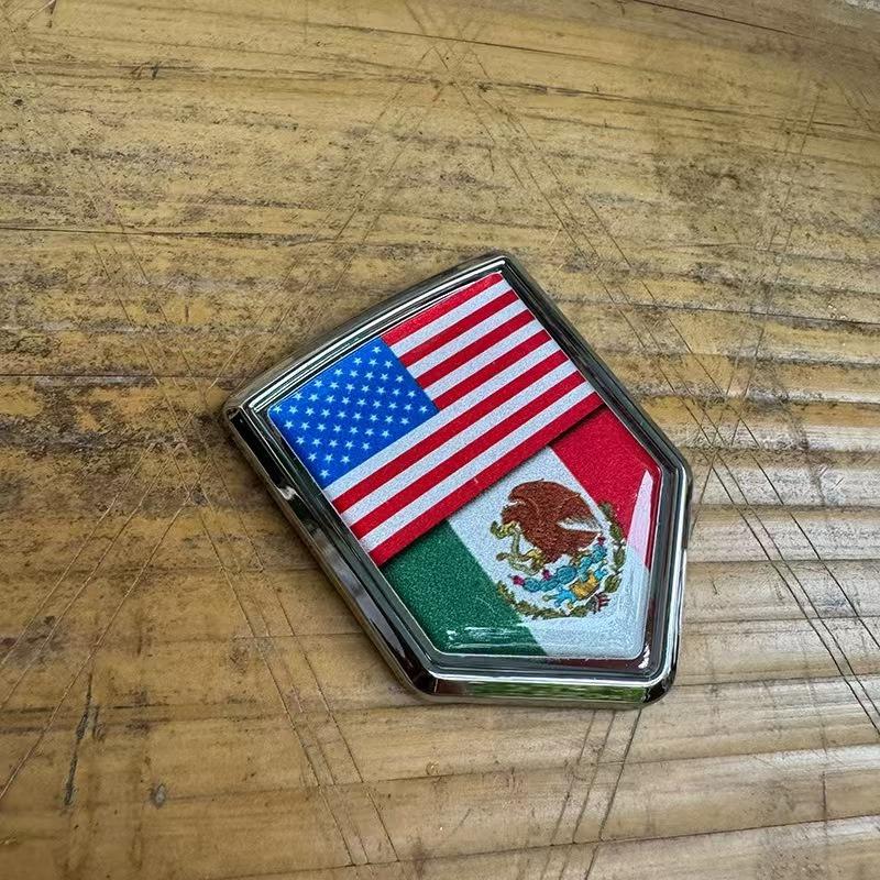 Metal Car Emblems of National Flags 3D National Flag Car Stickers Cross-border Mini Flag Badges