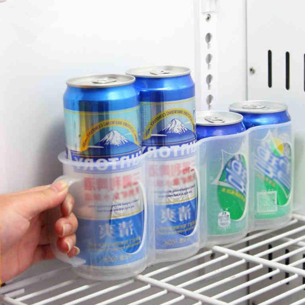 Dryckesförvaring 4-facks Burkbricka Kylskåp Burk Dryck Organiser Hållare