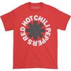 Men's Red Hot Chili Peppers Black Asterisk On Red T-shirt Red Unisex T-Shirt