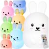 Silicone Rabbit Touch Night Lamp, Colors with Remote Control, Wireless Lamp