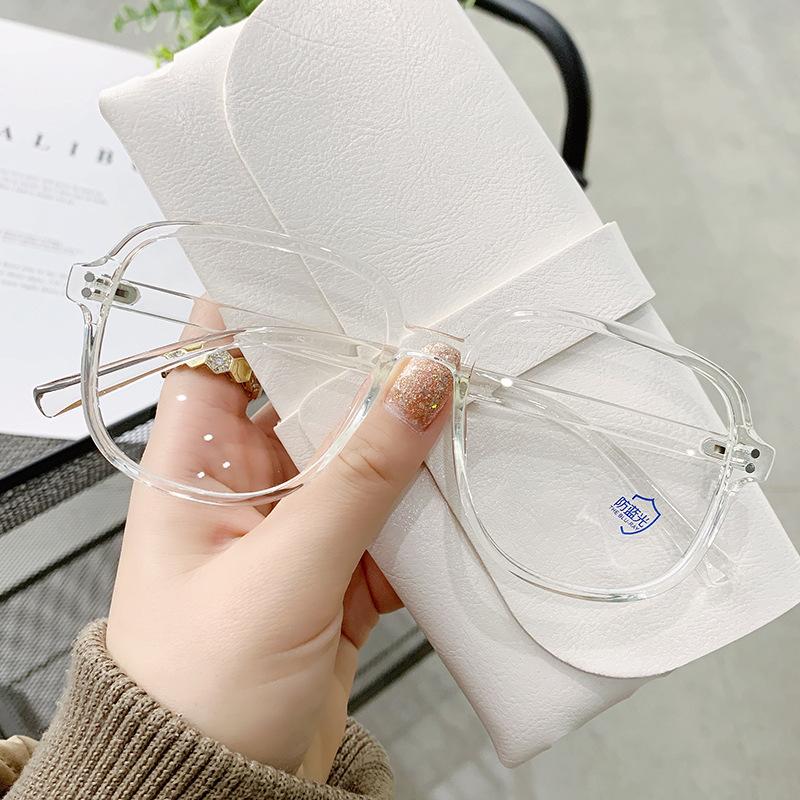 

Оправа для очков песочно-коричневого цвета с защитой от близорукости, с защитой от синего света, модная большая квадратная корейская оптическая оправа Anti blue light lenses