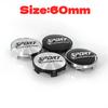 4Pcs 60mm/65mm SPORT Edition Logo Car Wheel Center Hub Caps Cover Decoration Accessories