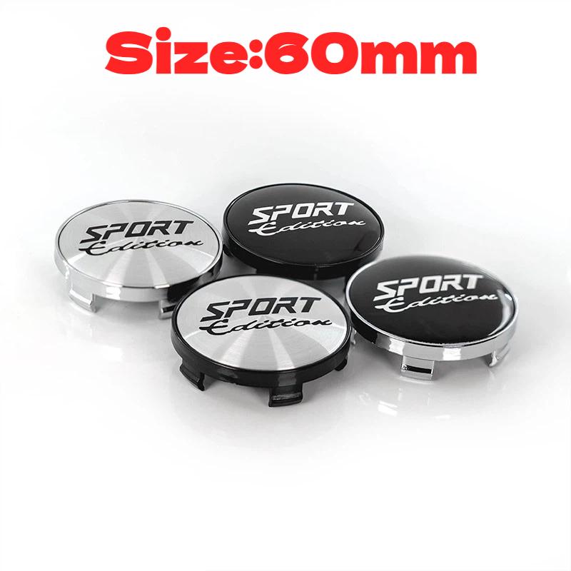 4Pcs 60mm/65mm SPORT Edition Logo Car Wheel Center Hub Caps Cover Decoration Accessories