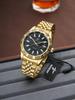 RICECGO Popular Classic Men's Sports Alloy Case Men Watches with Calendar Dial Men Stainless Steel Belt Watch Luminous Watches