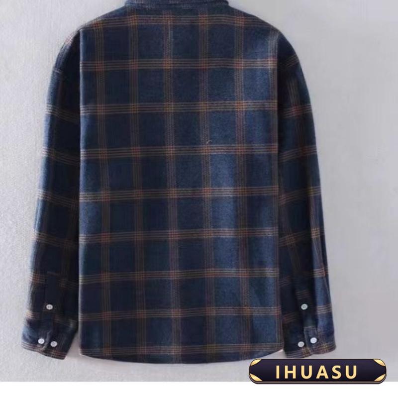 IHUASU Women's Fashion POLO Neck Autumn Winter Long Sleeve Casual Blouses & Shirts Elegant