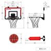 RiZKiZ Mini Basketball Hoop - Wall MountDoor Mount - Easy Installation (Hooks onto Door) - Indoor Use - Sound Effects - Game Mode - Shooting Practice