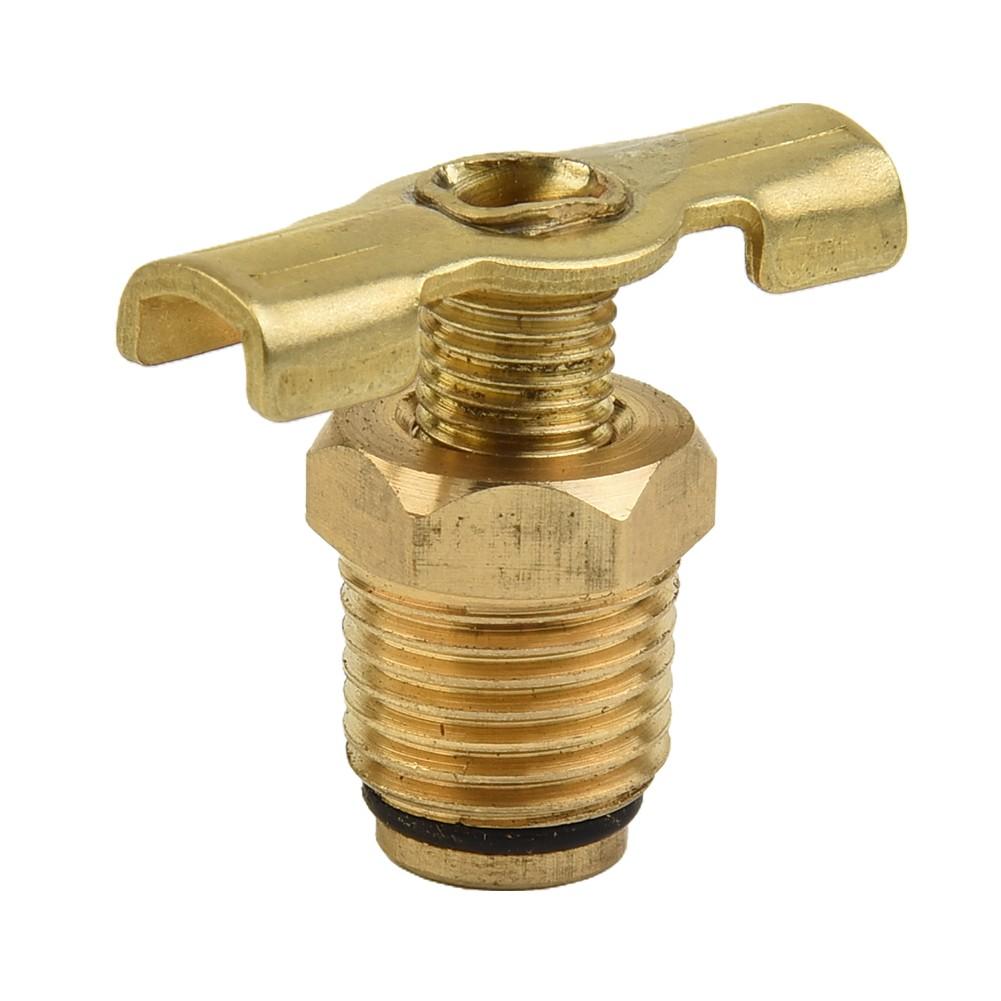 Reliable 1/4 Brass Drain Cock for Air Compressor Easy to Use T handle