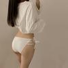 Japanese Style Cat Paw Cotton Lace-Up Thong for Women