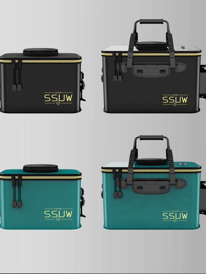 Portable EVA Folding Fishing Bucket - Live Fish Container and Gear Supplies